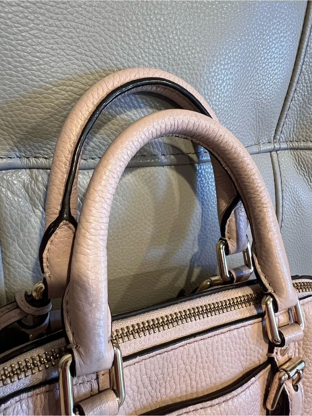 Michael Kors Ciara Pebbled Leather Bag Messenger Crossbody Medium Pink Blush